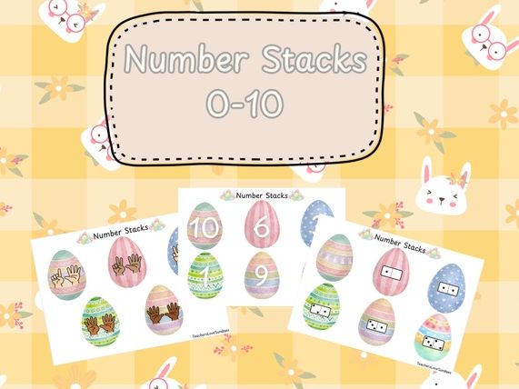 Easter Egg Number Stacks