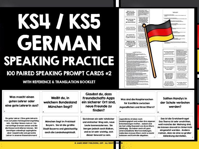GERMAN SPEAKING PRACTICE CARDS #2