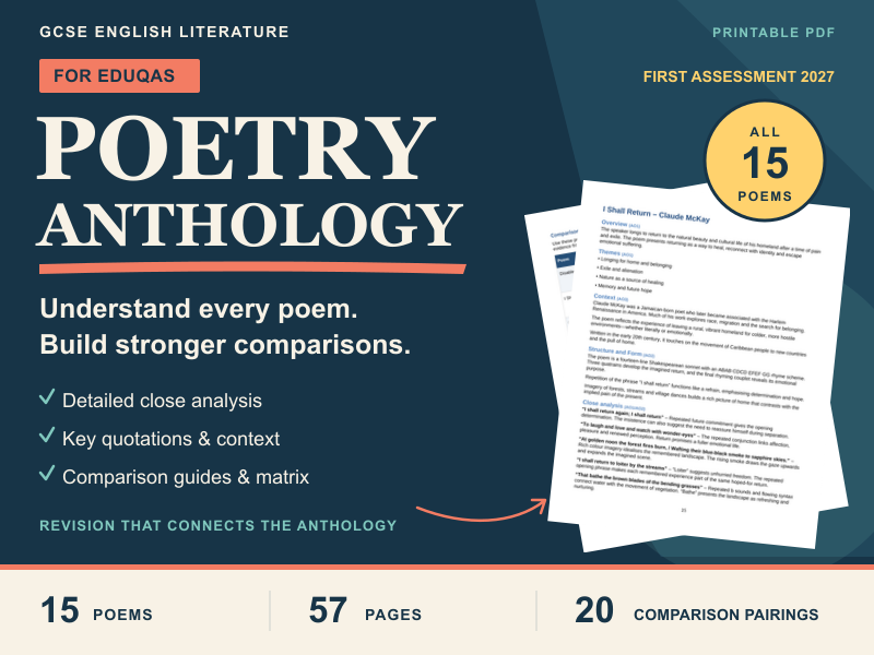 Eduqas GCSE Poetry Anthology Revision 2027