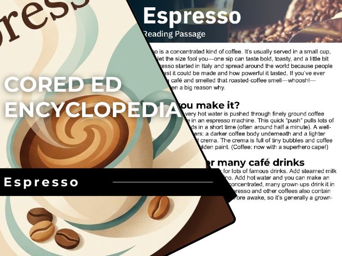 Espresso Reading Comprehension Passage - Cored Ed Encyclopedia
