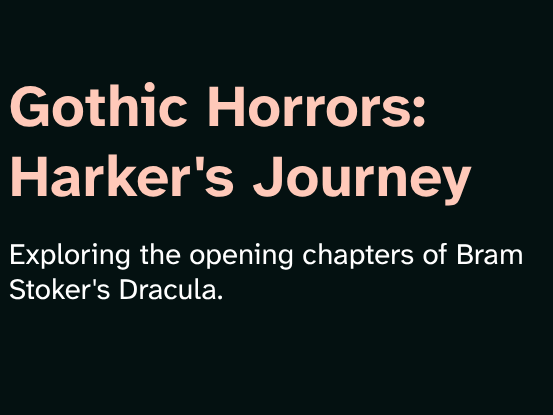 Dracula (Chapters 1–4) – PPT & Worksheet Pack