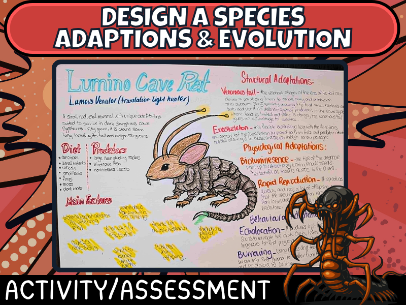 Design an Evolved Species: Adaptation & Natural Selection  - Biology Science