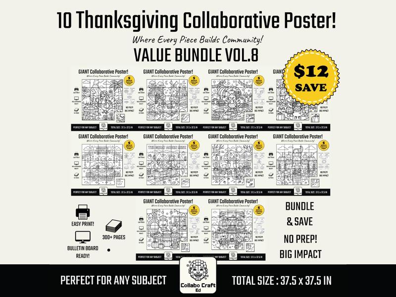 Thanksgiving Collaborative Poster Bundle Vol.8 Bulletin Board