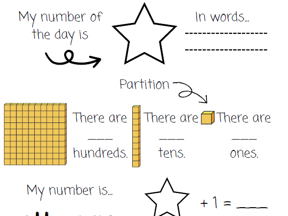 Daily Number Printable