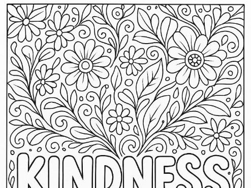 KINDNESS Mindful Colouring Sheet