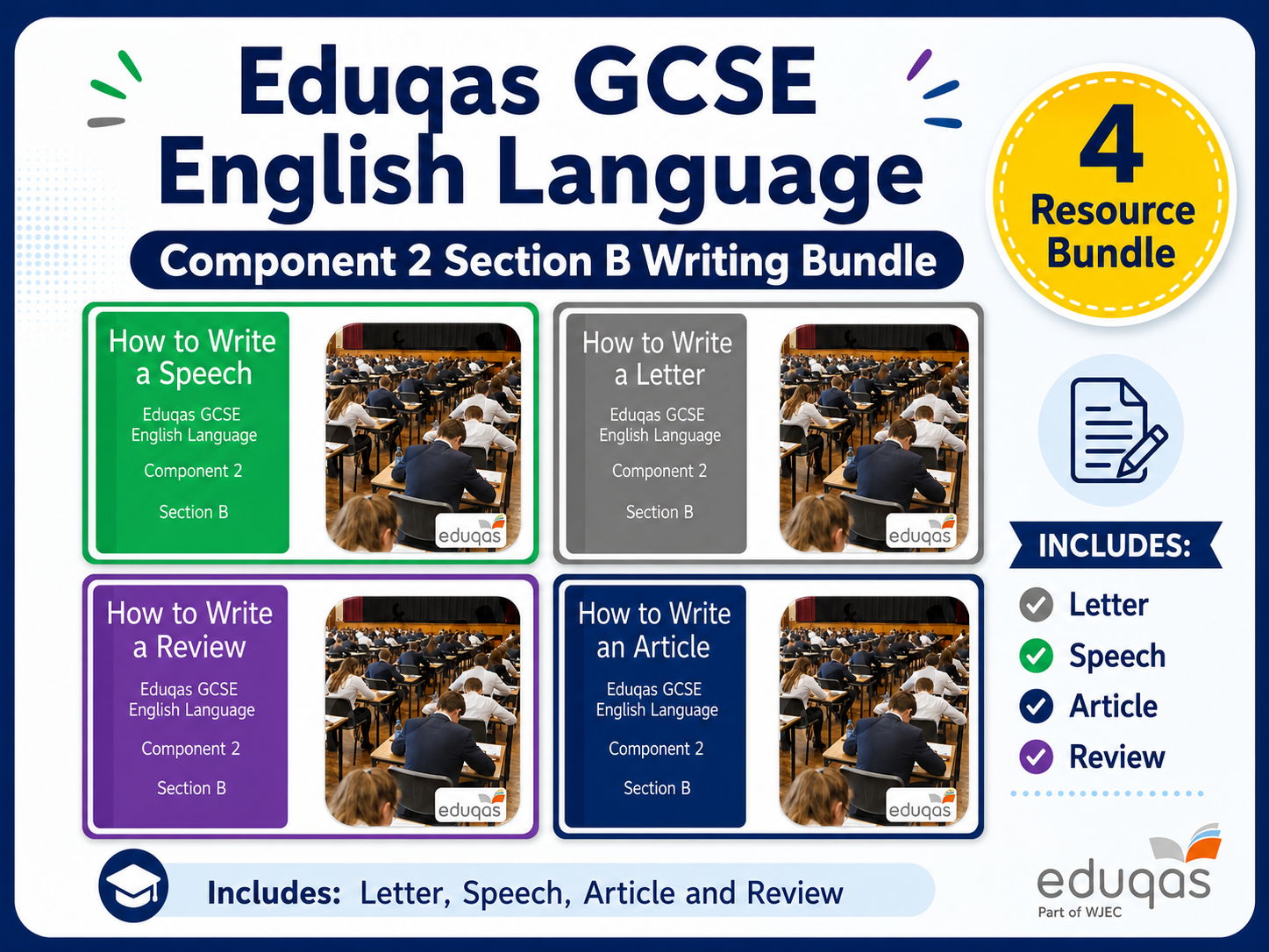 Eduqas GCSE English Language Component 2 Section B Writing Bundle
