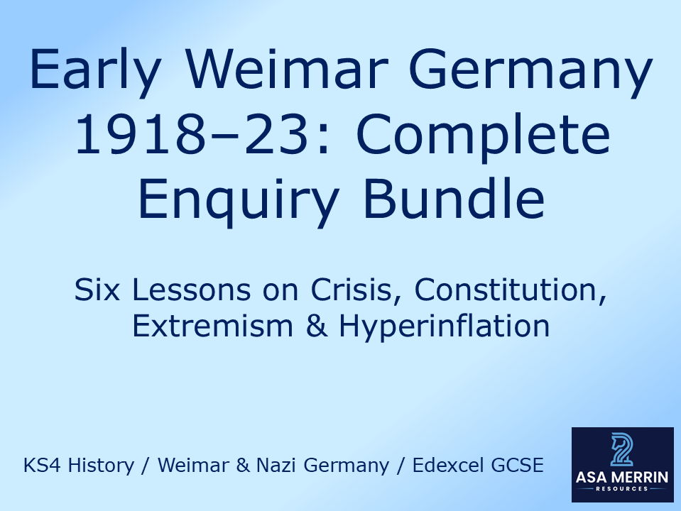 Early Weimar Germany 1918–23: Six Complete Enquiry Lessons on Crises, Extremism & Hyperinflation