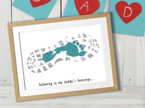 Following in My Daddy’s Footsteps Craft | Father’s Day Footprint Art Printable