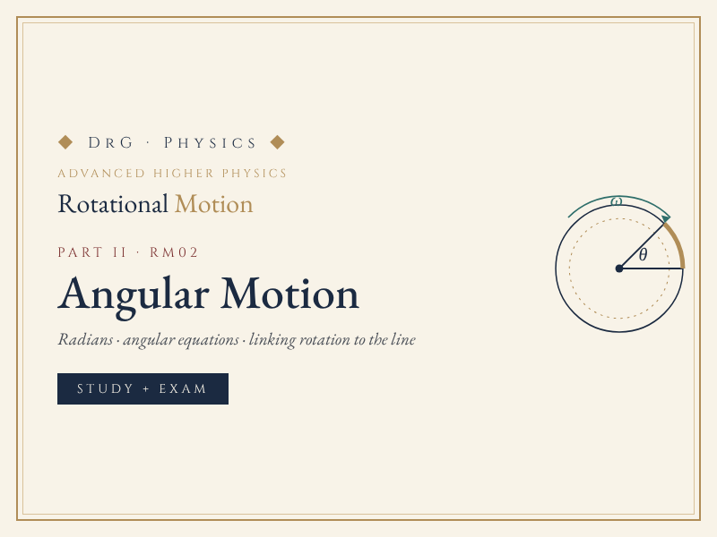 DrG-Physics · Angular Motion · Advanced Higher Physics revision (RM02)