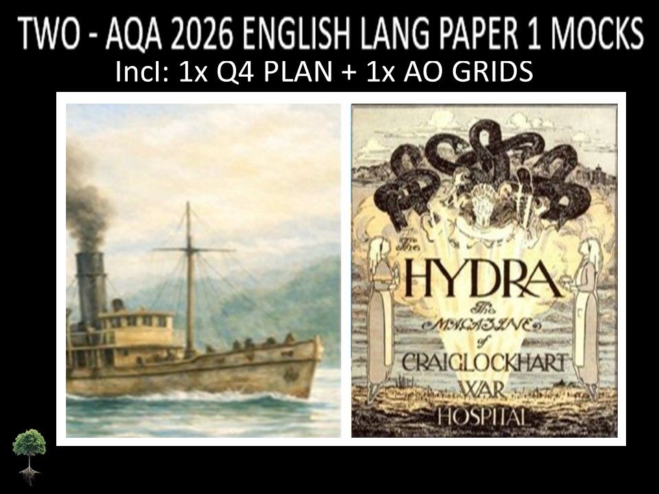 TWO - AQA PAPER 1 | 2026 FULL MOCKS | Q4 PLAN | AO GRIDS