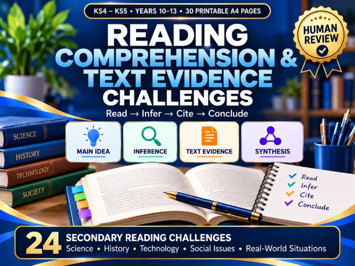 Reading Comprehension & Text Evidence Challenges  KS4–KS5  Inference & Analysis