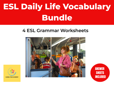 ESL Core Grammar Bundle | 4 ESL Grammar Worksheets | Beginner–Intermediate