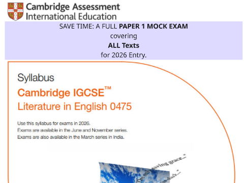 CIE 0475 Literature Paper 1 Mock