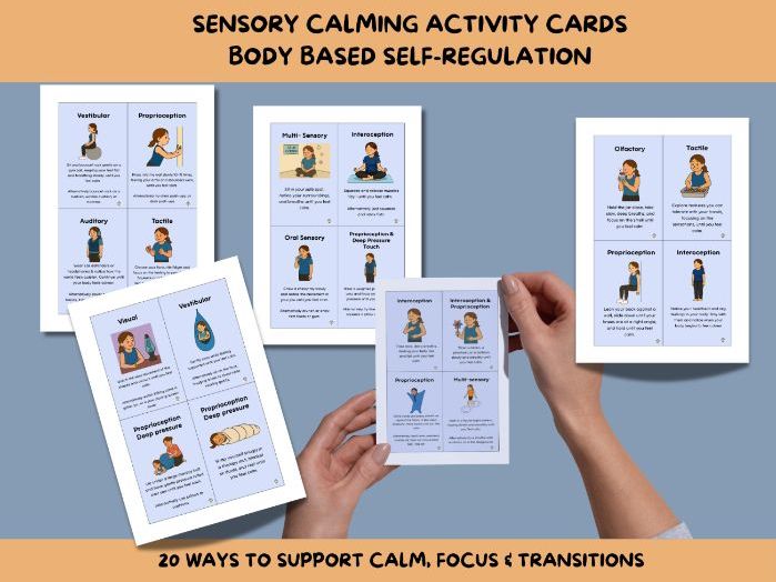 Calming Strategies Cards- Body-Based Self- Regulation Activities (OT)