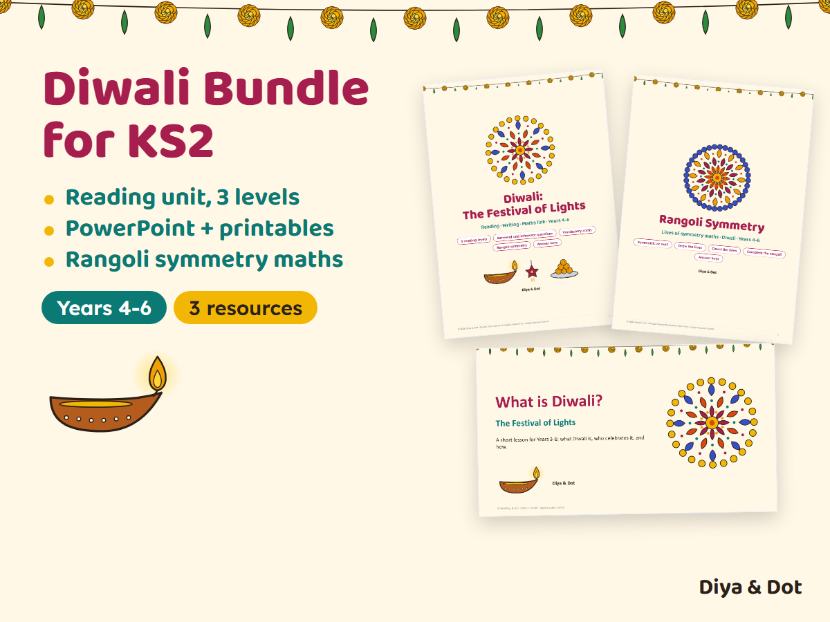 Diwali KS2 Bundle: Reading, RE and Maths