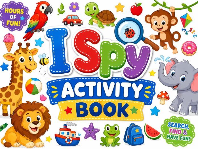 I See Activity Pages for Kids | Printable Cartoon Animal Worksheets