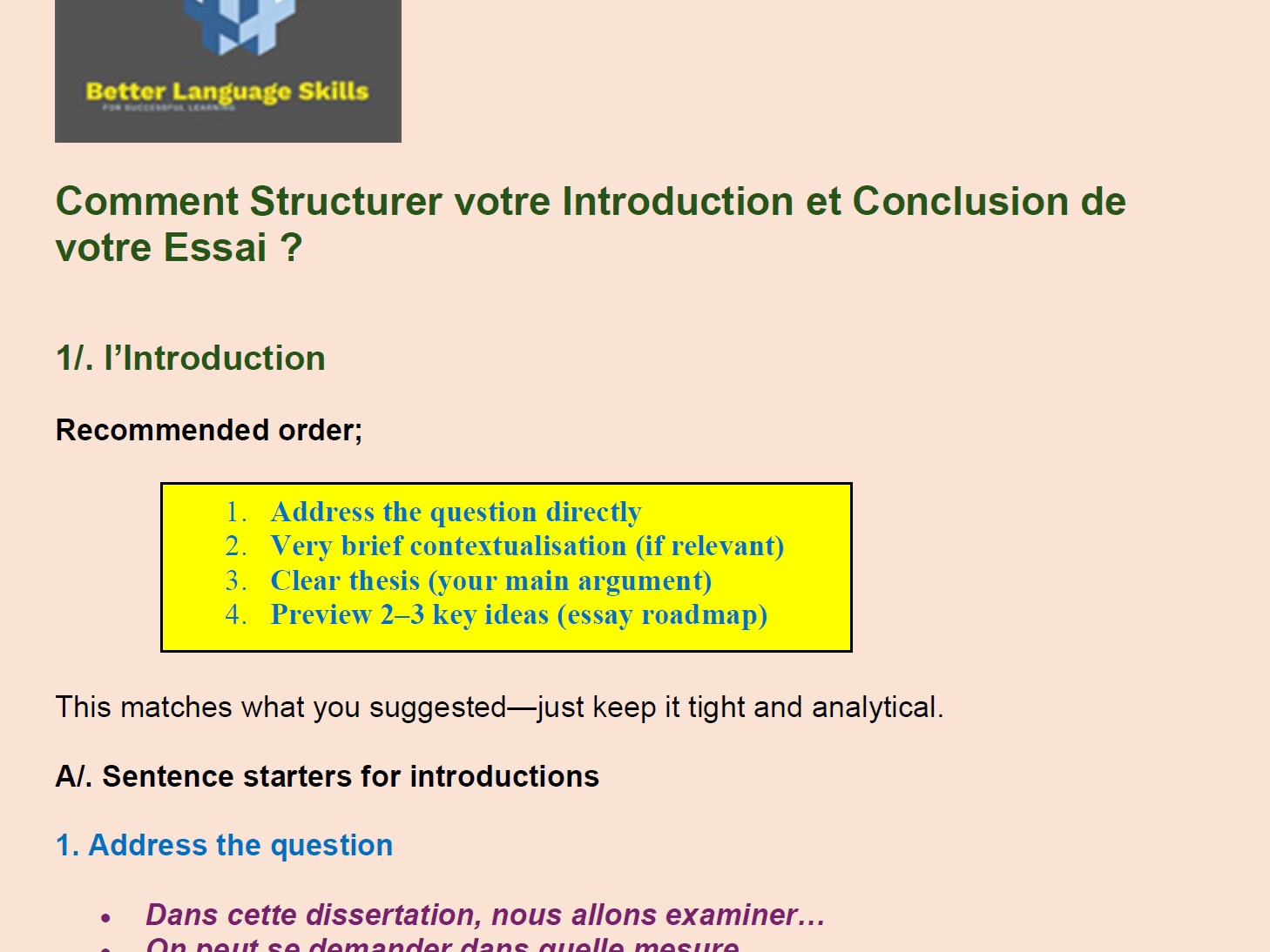 A-Level French Essay Writing Essential Tool Pack