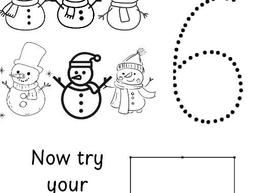 Christmas number formation sheets