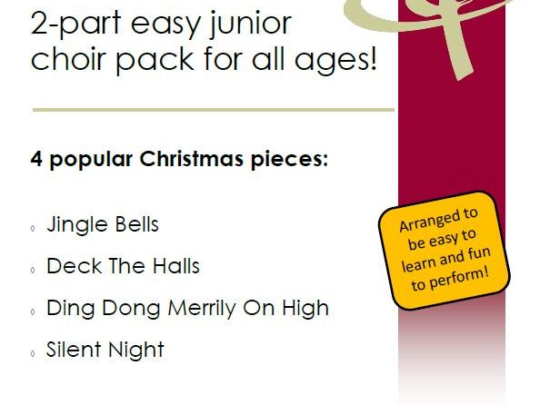 COMPLETE Christmas book for easy a cappella 2-part choir (4 pieces)