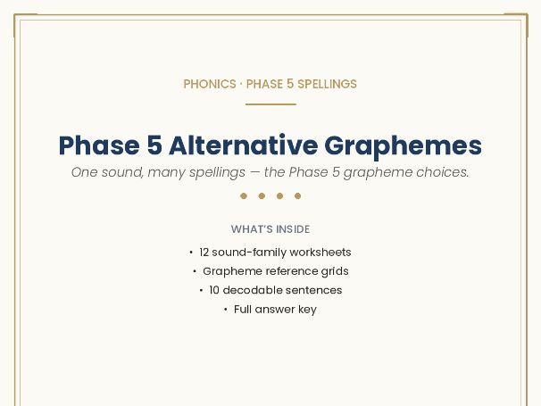 Phase 5 Alternative Graphemes