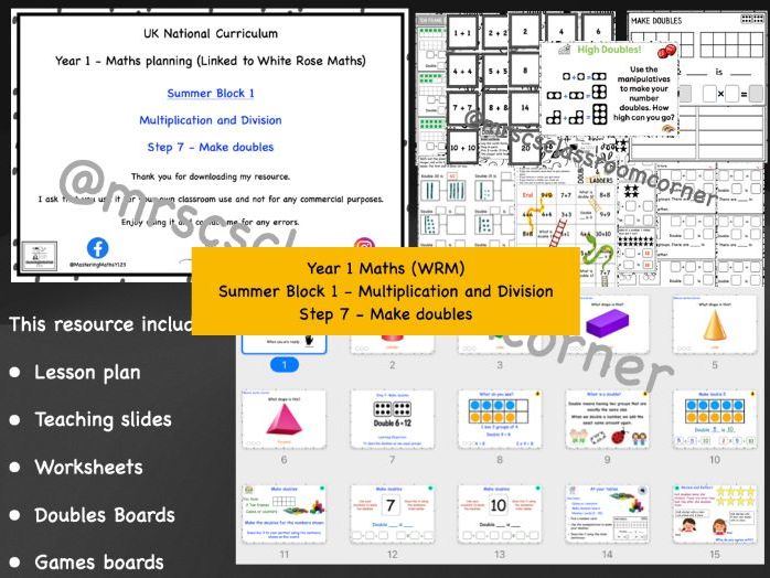 Make doubles - Year 1 WRM Summer Blk 1 - Multiplication and Division Step 7