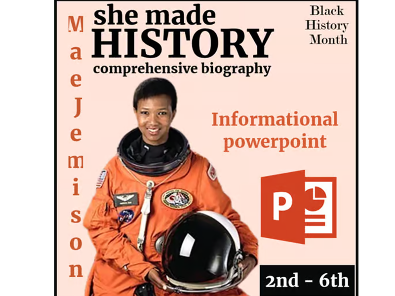 Black History Month -Informational powerpoint ( Mae Jemison )