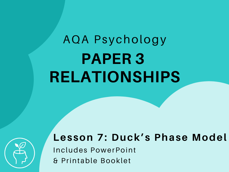 AQA Psychology (A-Level) - Relationships - Duck's Phase Model [updated 2025 specification]
