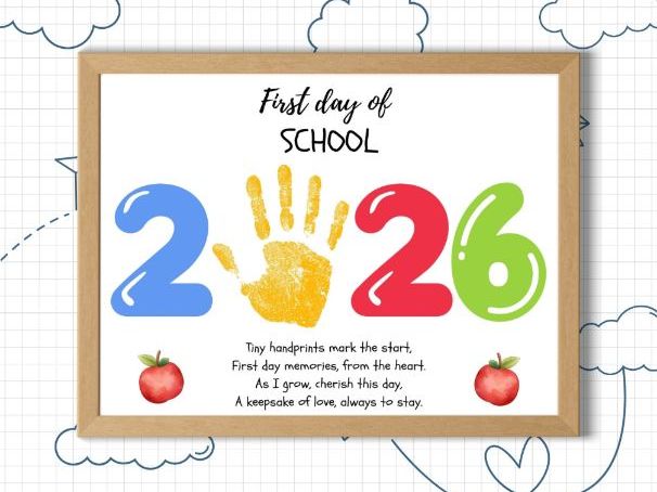 First Day of School Handprint Craft - First Day of School 2026