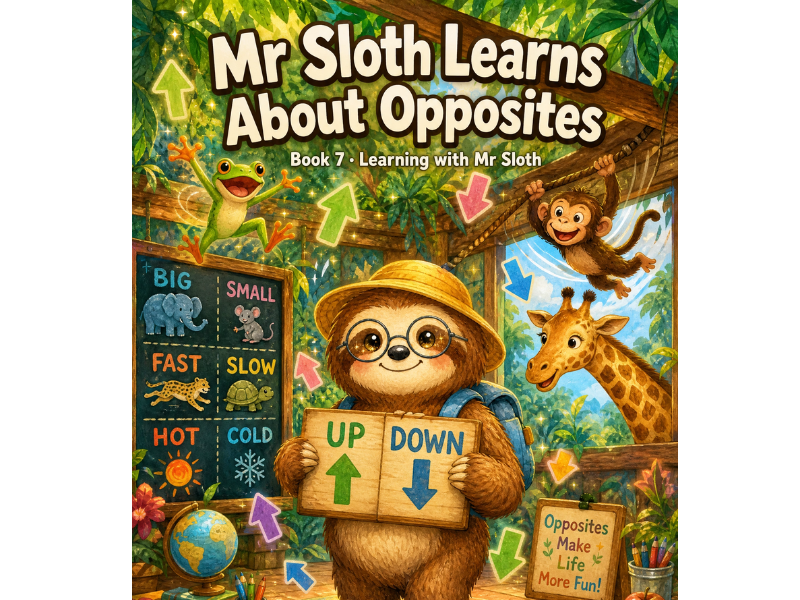 Learning with Mr Sloth: Opposites | EYFS KS1 Year 1 Year 2 | English Vocabulary Antonyms | 5-Lesson