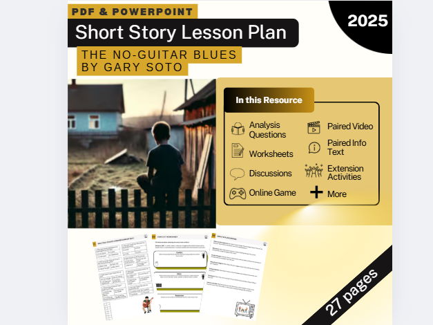 The No-Guitar Blues - Gary Soto - Lesson Plan - 25 Pages