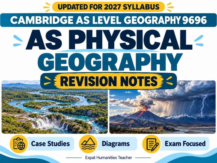 AS Physical Geography Revision Notes | Cambridge A Level 9696 (2027–2029)