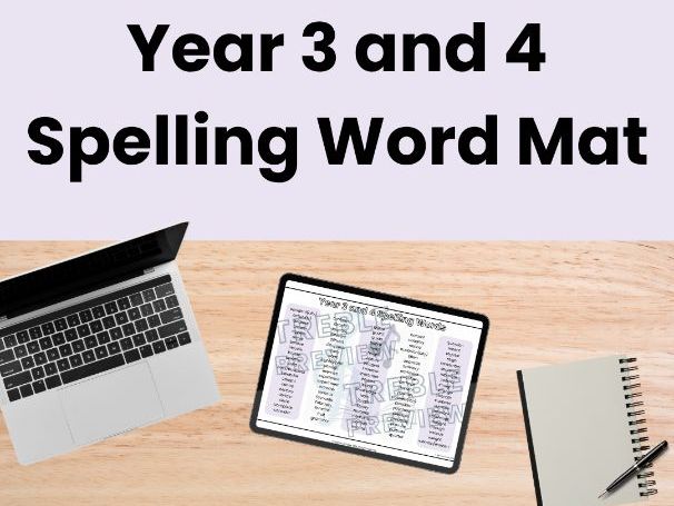 Year 3 and 4 Spelling Word Mat