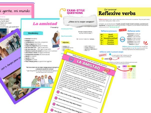 EDEXCEL GCSE Spanish – New Specification Módulo 3, Amigos para siempre