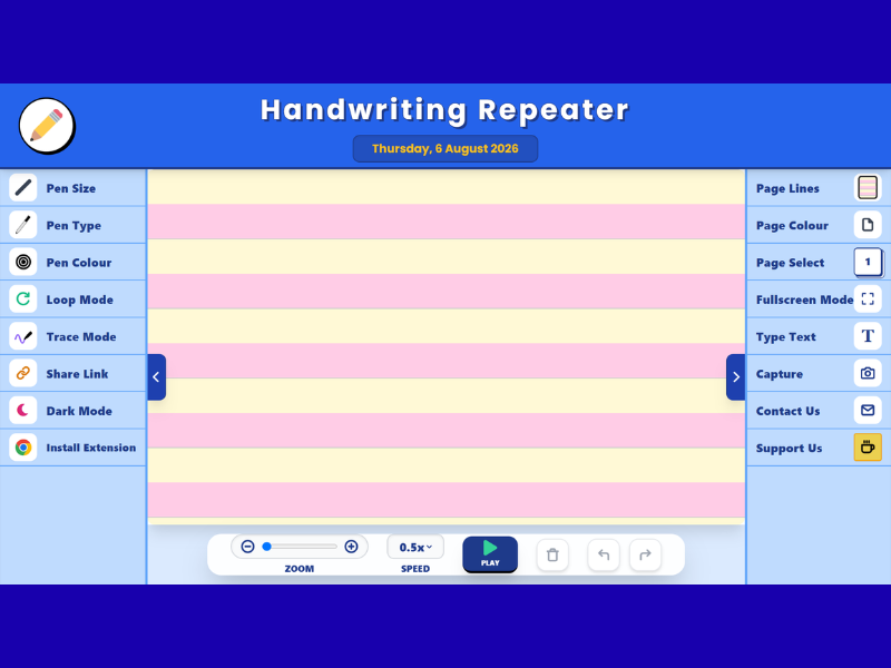 Free Color-Blocked Handwriting Practice Sheet (Pink & Yellow)
