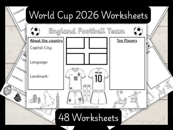 FIFA World Cup 2026 Worksheets