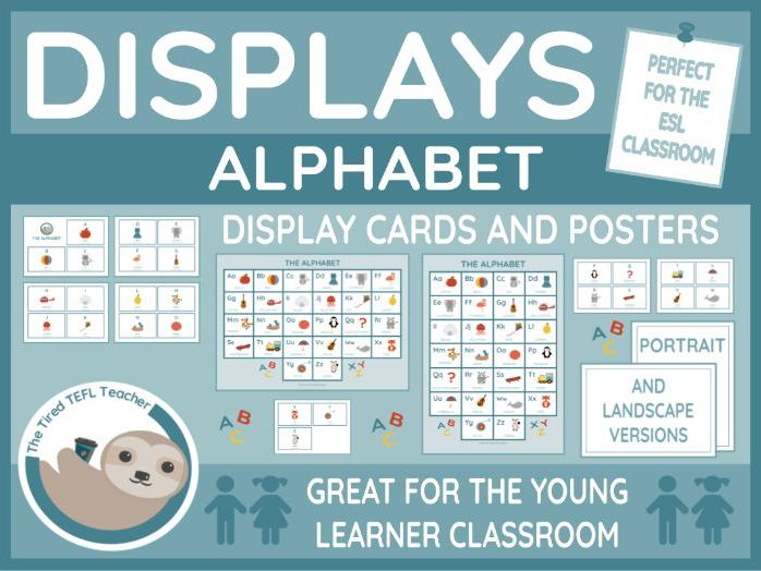 ESL Alphabet Display Cards and Poster
