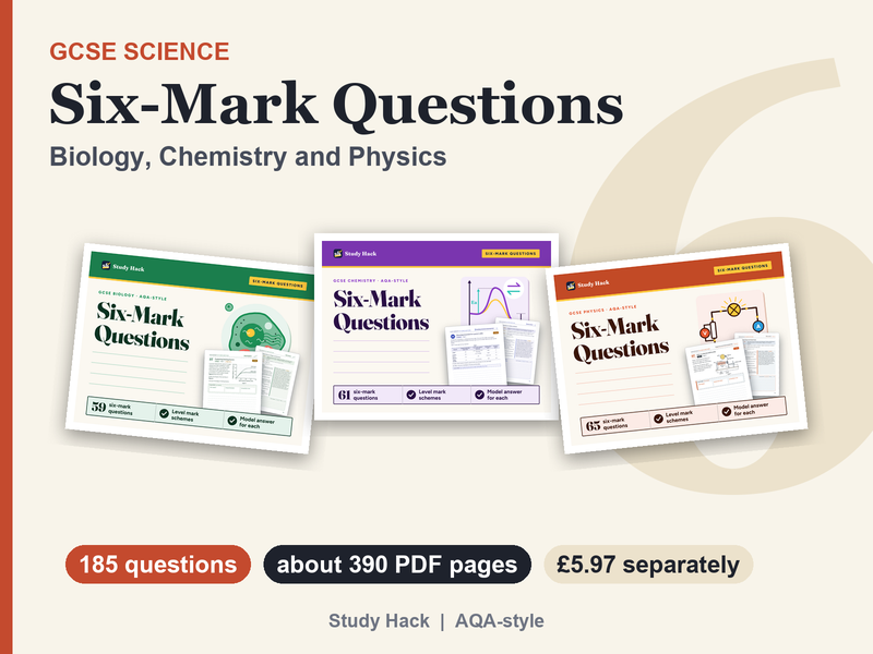 GCSE Science Six-Mark Questions trio