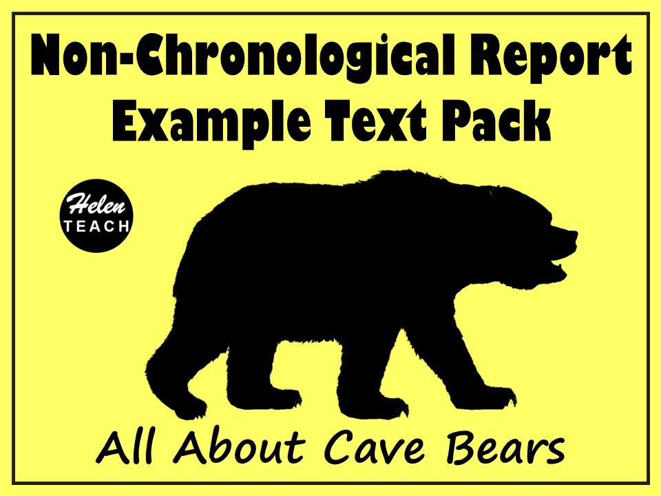 Cave Bear | Model Non-Chronological Report Text Pack With WAGOLL