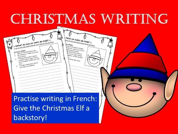 Christmas writing activity in French