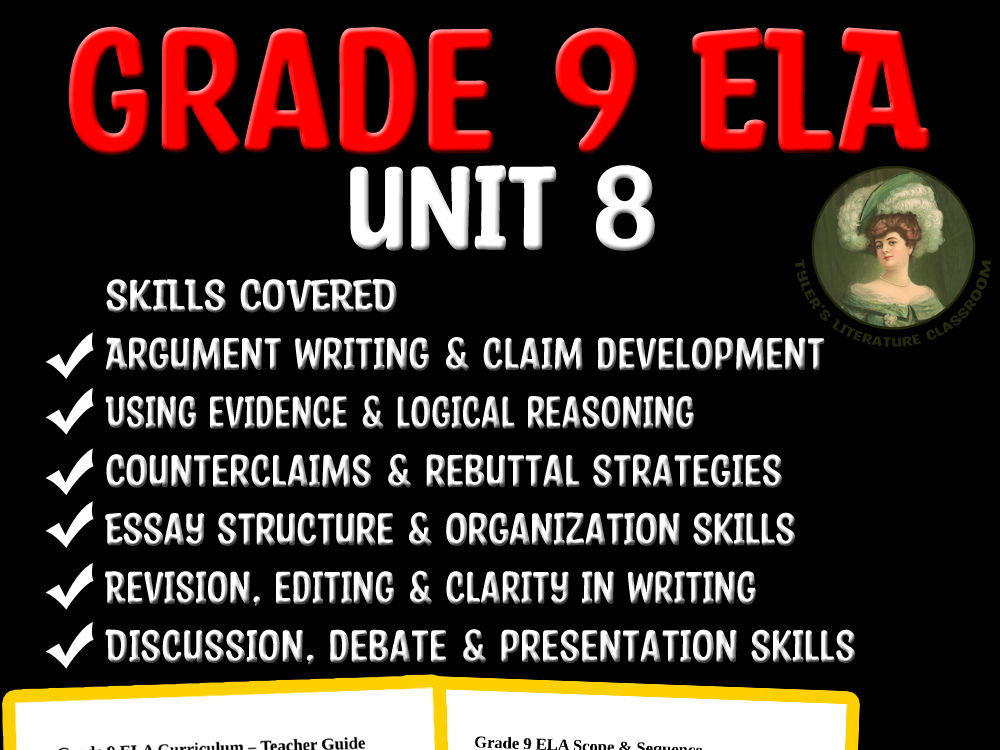 Grade 9 ELA Unit 8 Bundle | Argument Writing (Full Essay)