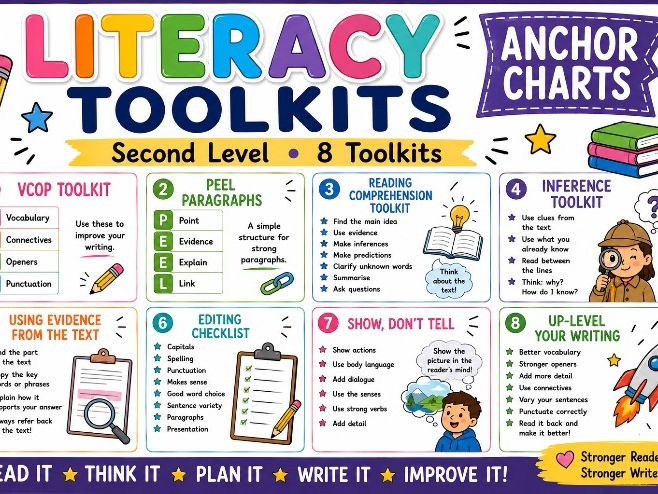 Literacy Toolkit Second Level/KS2 Anchor Charts