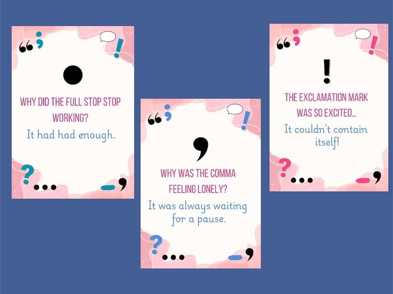 Printable English Punctuation Humour Prints Posters