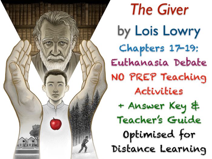The Giver (Lois Lowry) - Ch. 17-19 - The Euthanasia Debate - ACTIVITIES + ANSWERS