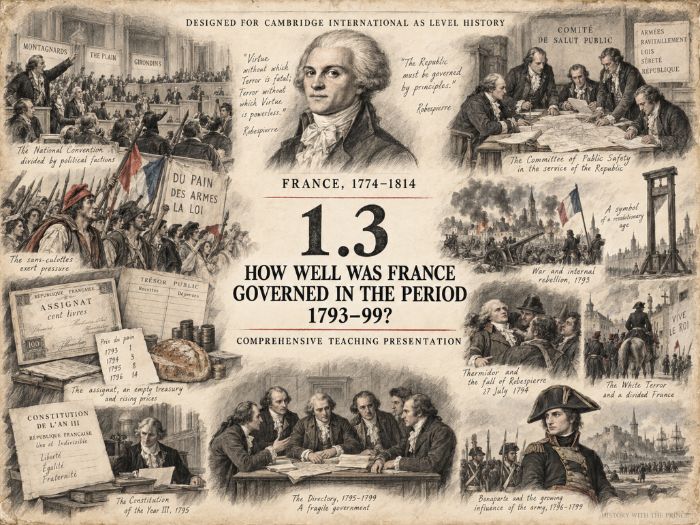 Cambridge AS Level History 9489 | 2027-2029 | Revolutionary France 1793–99 | Unit 1.3 PPT