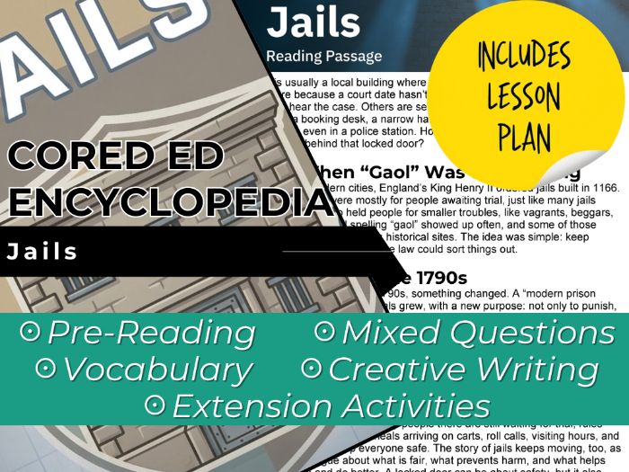 Jails Reading Comprehension Passage - Cored Ed Encyclopedia