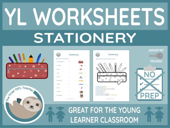 ESL Stationery Vocabulary Worksheet