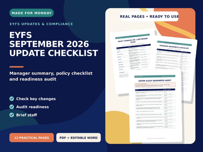 EYFS September 2026 Update Checklist