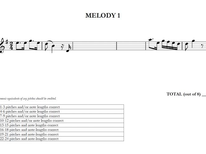 A Level Dictation Exercises (20 Melodies with Mp3)