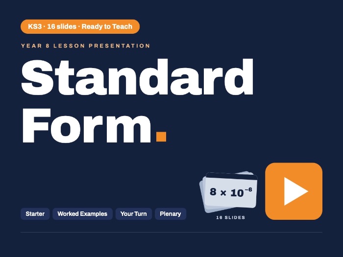 Year 8 Maths | Standard Form | PowerPoint