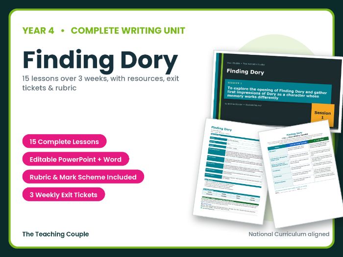 Finding Dory | Year 4 English Unit